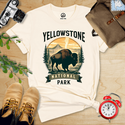 Hike Tee T-Shirt Natural / S Yellowstone Bison Shirt