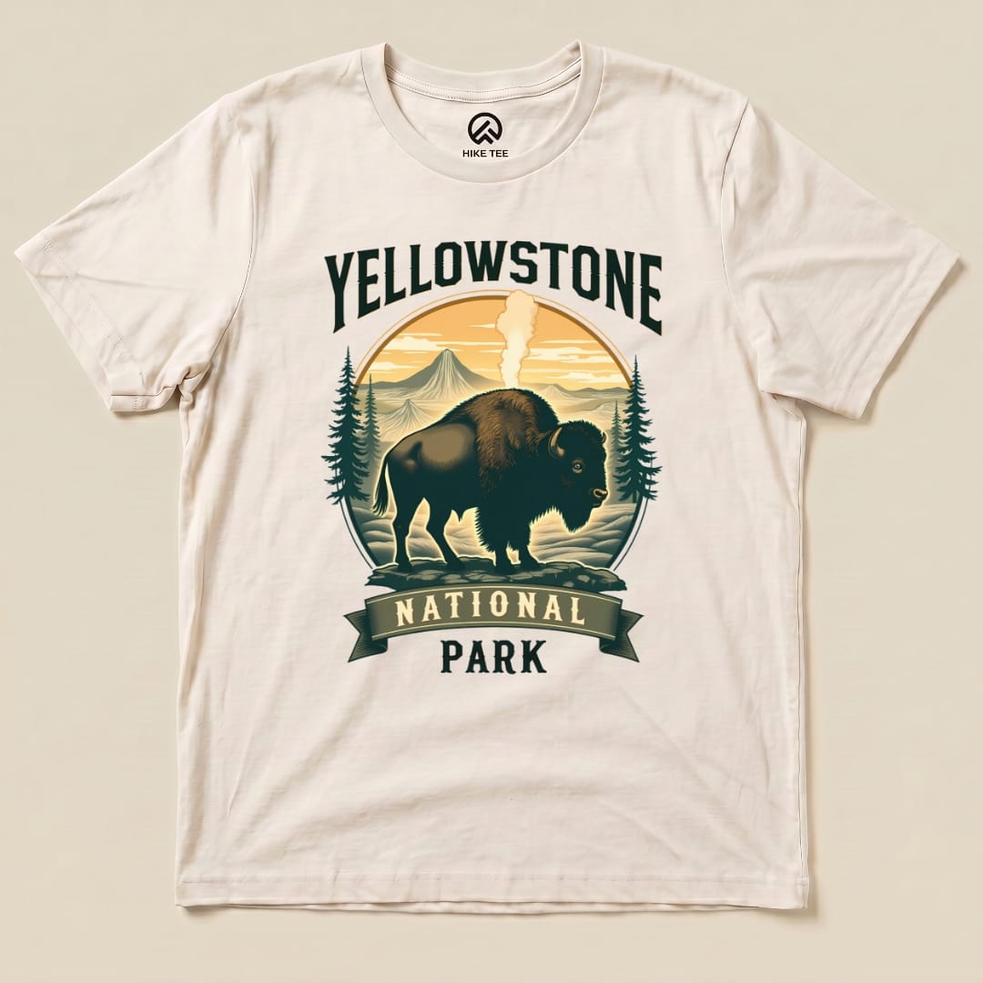 Hike Tee T-Shirt Natural / S Yellowstone Bison Shirt