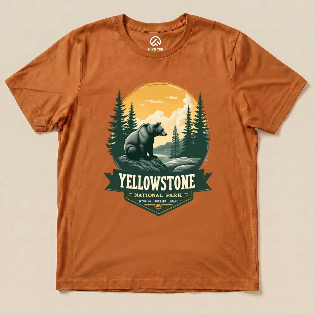 Hike Tee T-Shirt Autumn / S Yellowstone Grizzly Bear Shirt