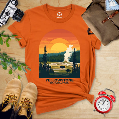 Hike Tee T-Shirt Autumn / S Yellowstone National Park Shirt