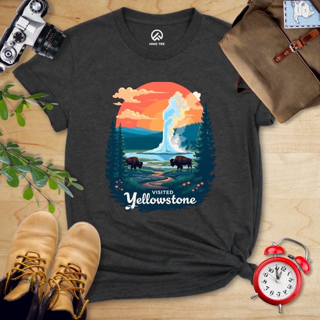 Hike Tee T-Shirt Dark Grey Heather / S Yellowstone National Park Shirt