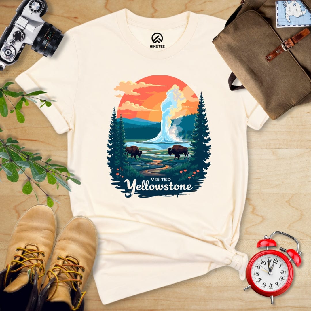 Hike Tee T-Shirt Natural / S Yellowstone National Park Shirt