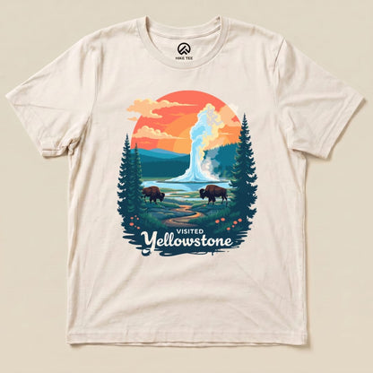 Hike Tee T-Shirt Natural / S Yellowstone National Park Shirt