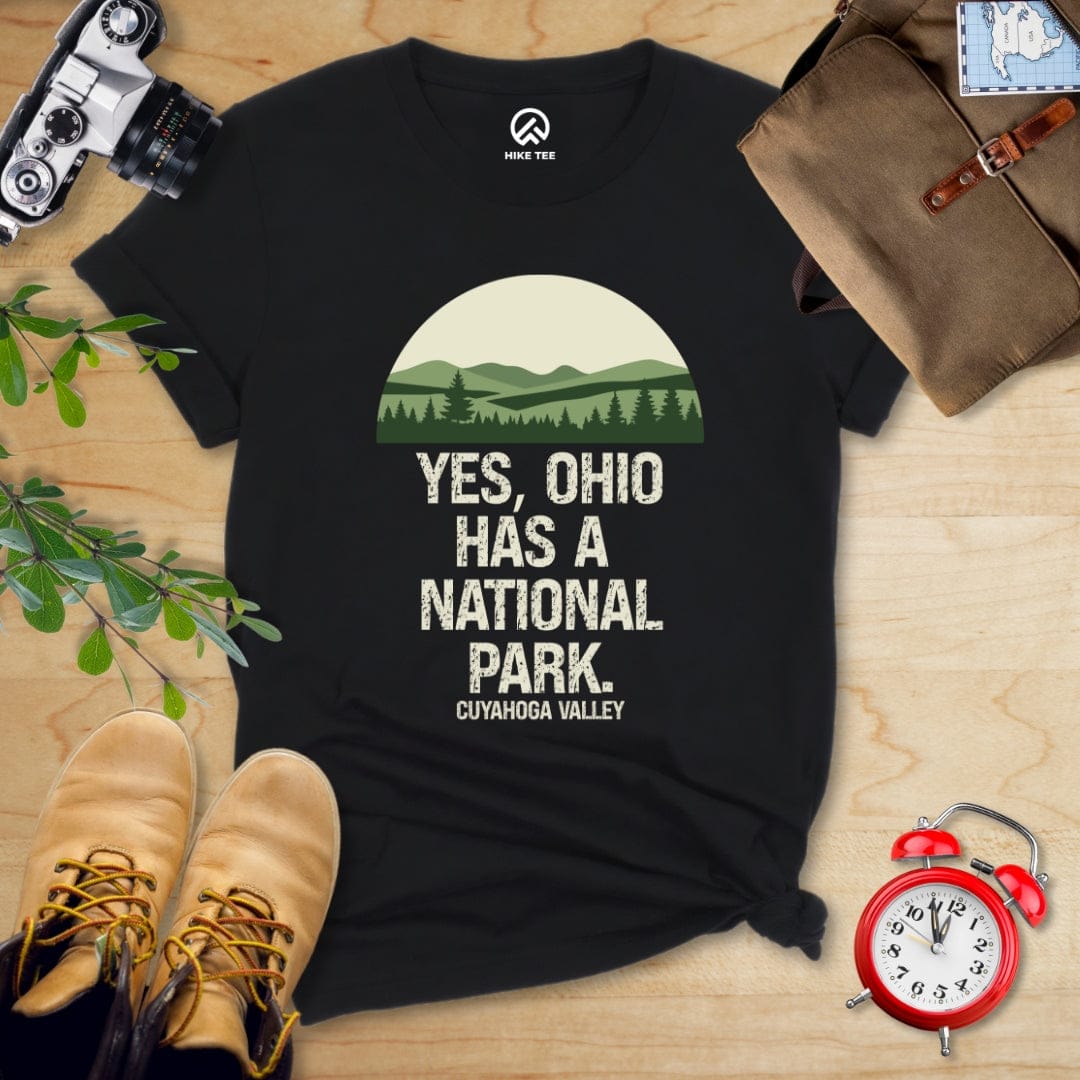 Hike Tee T-Shirt Black / S Yes, Cuyahoga Valley National Park Shirt