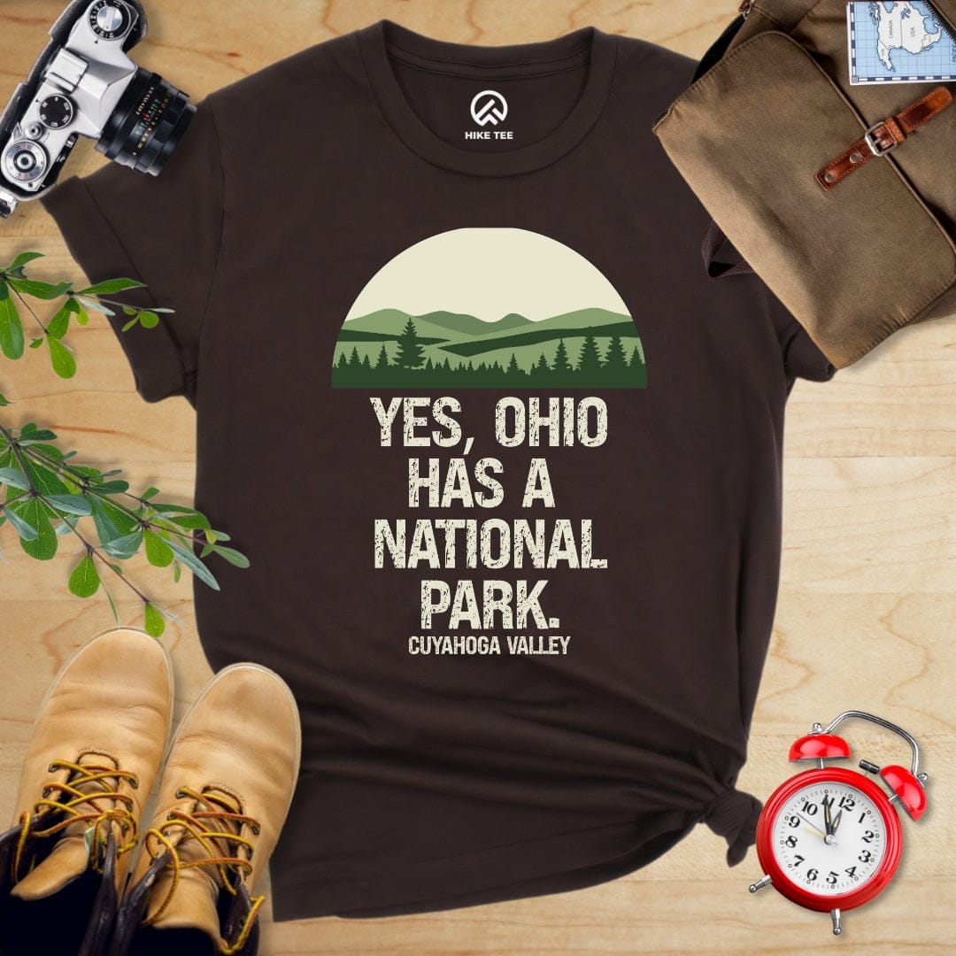 Hike Tee T-Shirt Brown / S Yes, Cuyahoga Valley National Park Shirt
