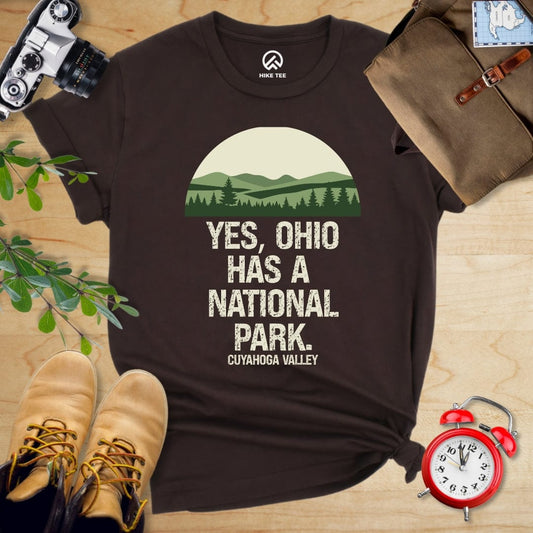 Hike Tee T-Shirt Brown / S Yes, Cuyahoga Valley National Park Shirt