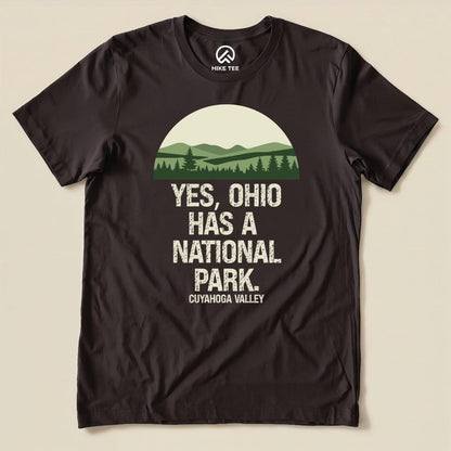 Hike Tee T-Shirt Brown / S Yes, Cuyahoga Valley National Park Shirt