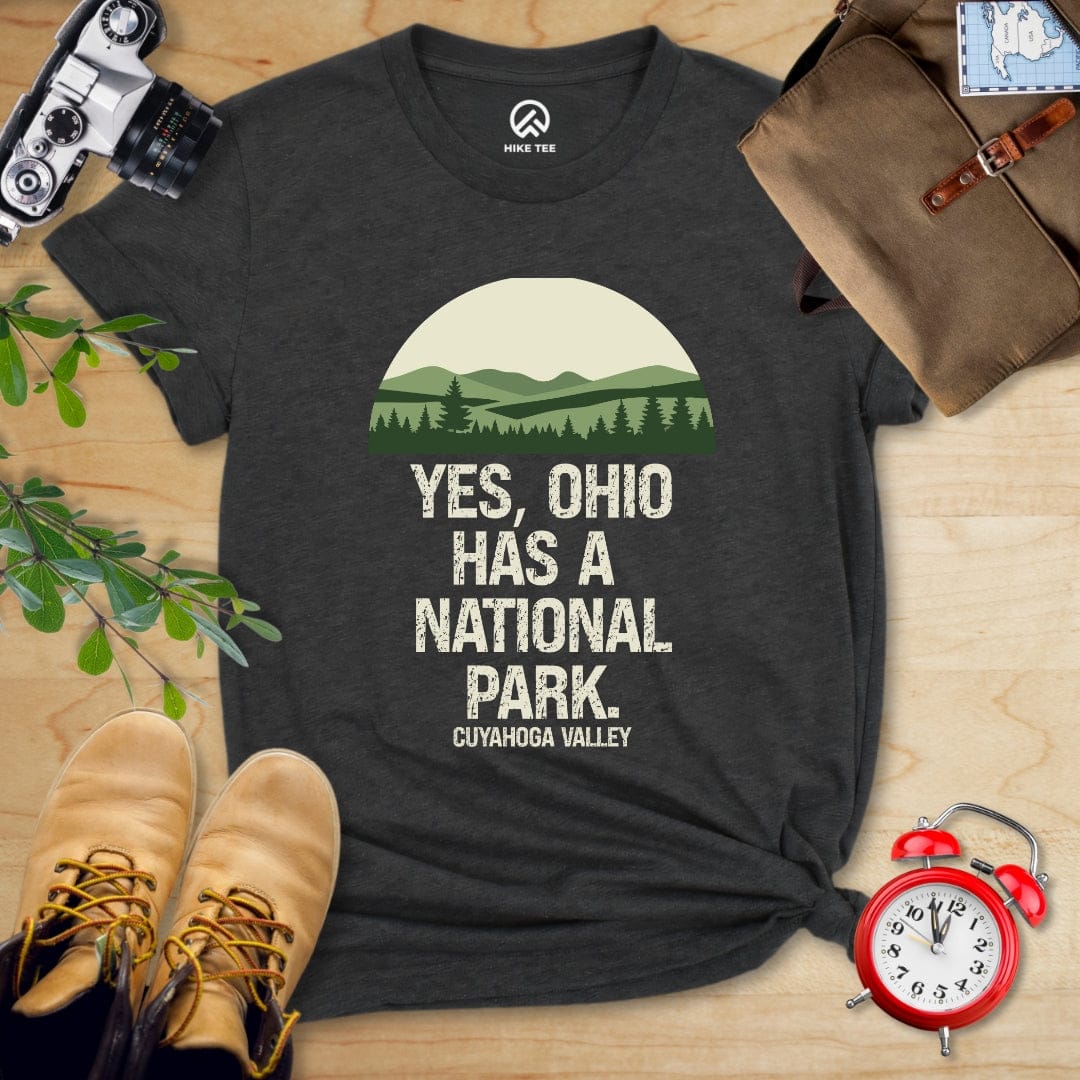 Hike Tee T-Shirt Dark Grey Heather / S Yes, Cuyahoga Valley National Park Shirt