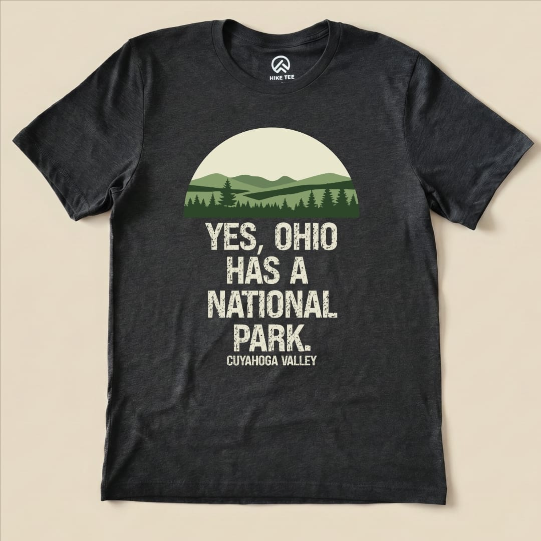 Hike Tee T-Shirt Dark Grey Heather / S Yes, Cuyahoga Valley National Park Shirt