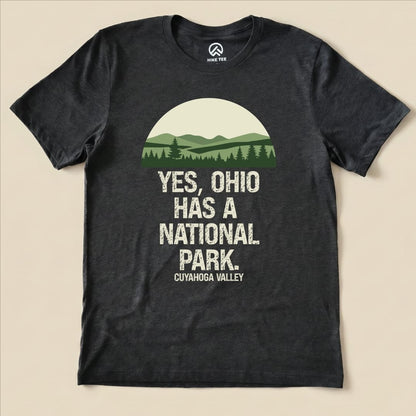 Hike Tee T-Shirt Dark Grey Heather / S Yes, Cuyahoga Valley National Park Shirt