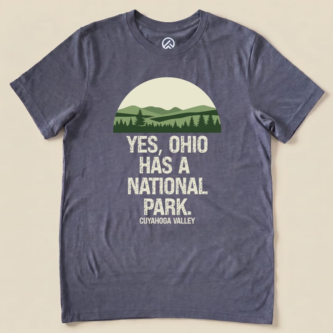 Hike Tee T-Shirt Heather Navy / S Yes, Cuyahoga Valley National Park Shirt