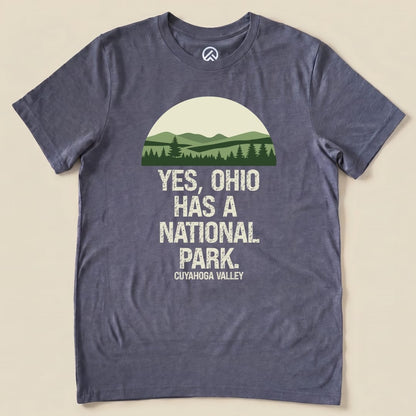 Hike Tee T-Shirt Heather Navy / S Yes, Cuyahoga Valley National Park Shirt