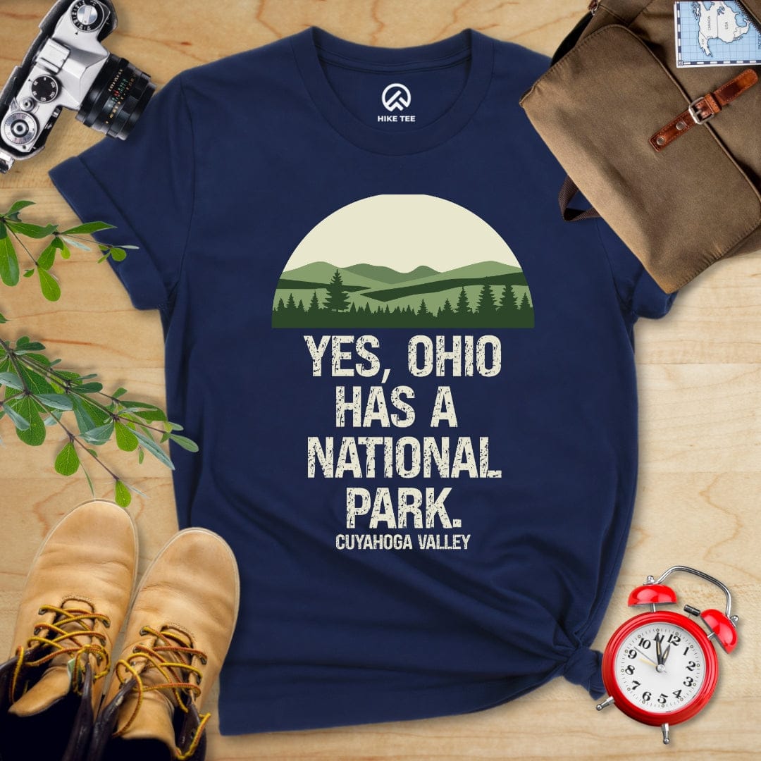 Hike Tee T-Shirt Navy / S Yes, Cuyahoga Valley National Park Shirt