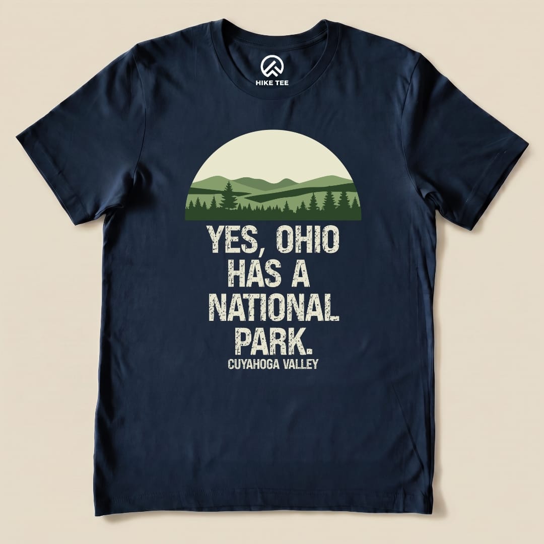Hike Tee T-Shirt Navy / S Yes, Cuyahoga Valley National Park Shirt