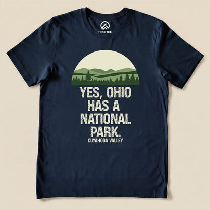 Hike Tee T-Shirt Navy / S Yes, Cuyahoga Valley National Park Shirt