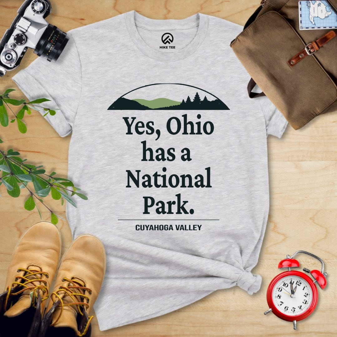 Hike Tee T-Shirt Athletic Heather / S Yes, Ohio Has a Park Shirt