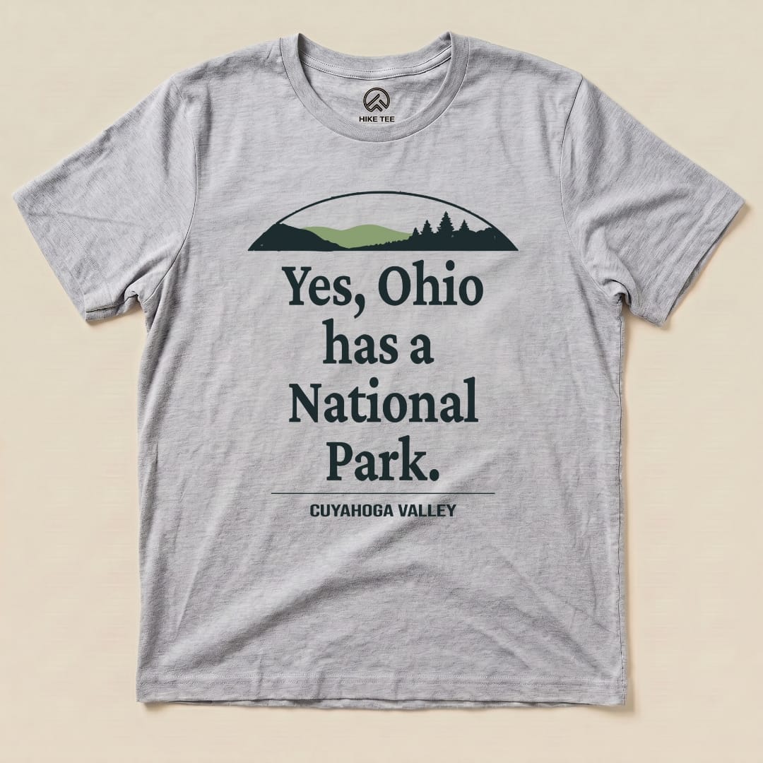 Hike Tee T-Shirt Athletic Heather / S Yes, Ohio Has a Park Shirt
