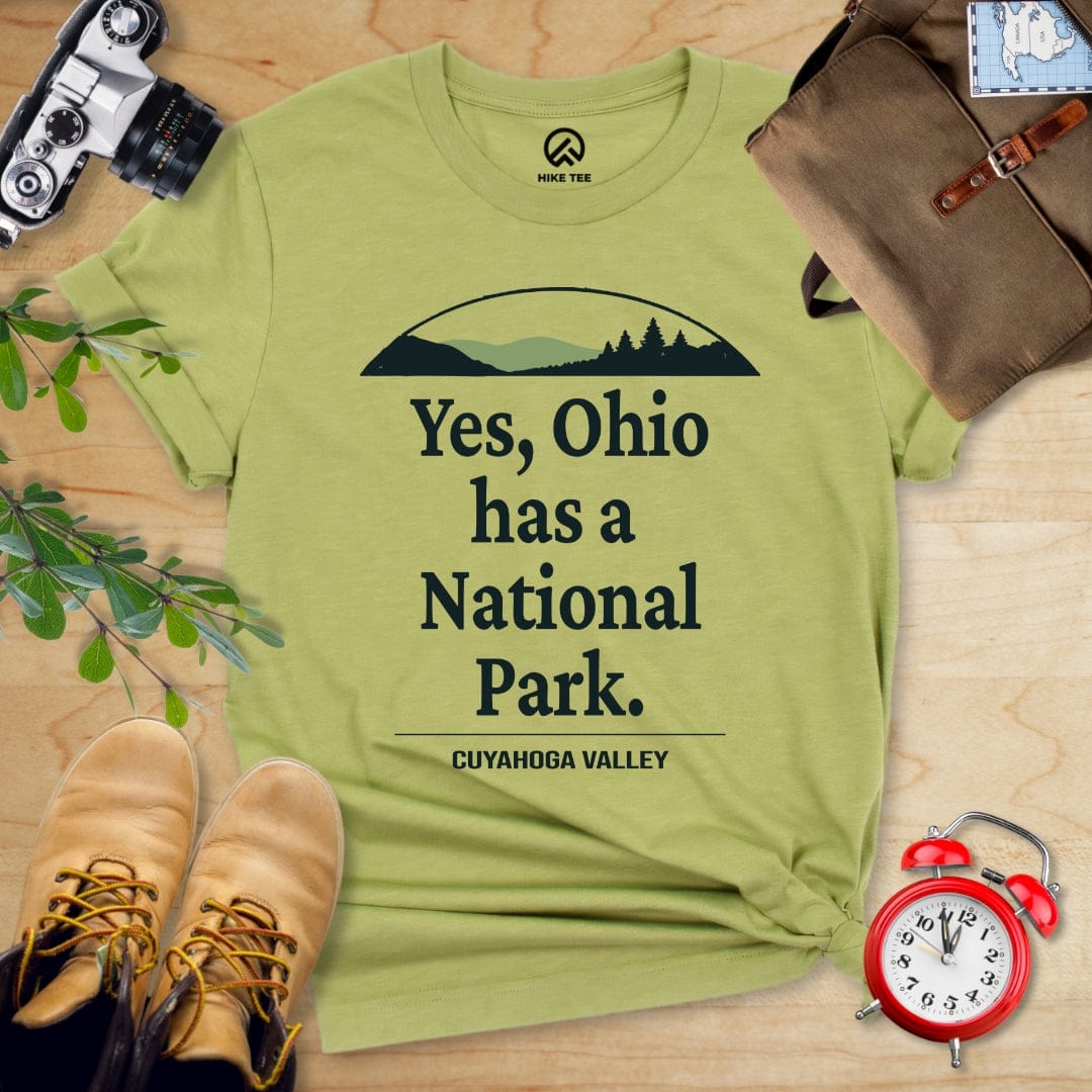 Hike Tee T-Shirt Heather Green / S Yes, Ohio Has a Park Shirt
