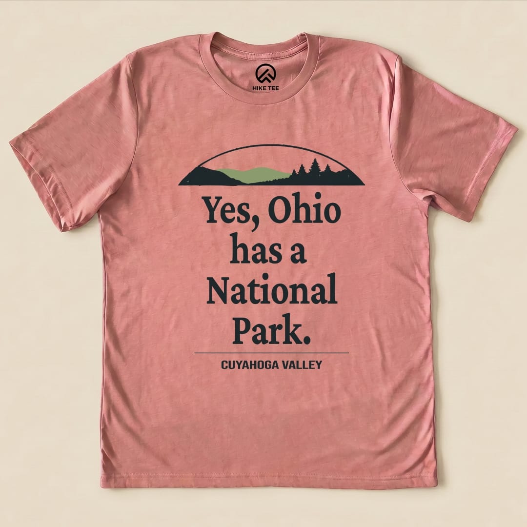 Hike Tee T-Shirt Heather Mauve / S Yes, Ohio Has a Park Shirt