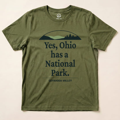 Hike Tee T-Shirt Military Green / S Yes, Ohio Has a Park Shirt