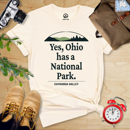 Hike Tee T-Shirt Natural / S Yes, Ohio Has a Park Shirt