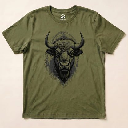 Yosemite Bison Shirt Hike Tee T-Shirt Military Green / S
