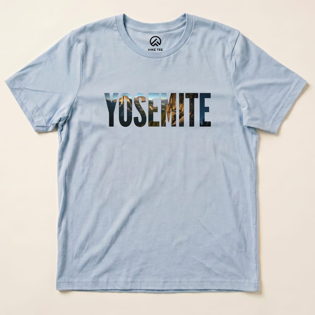 Hike Tee T-Shirt Baby Blue / S Yosemite Mountains Shirt