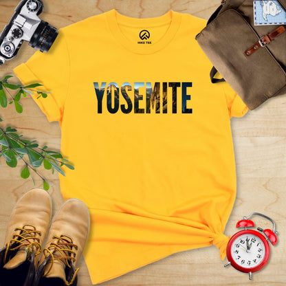 Hike Tee T-Shirt Gold / S Yosemite Mountains Shirt