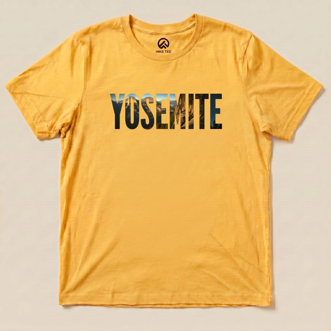 Hike Tee T-Shirt Gold / S Yosemite Mountains Shirt
