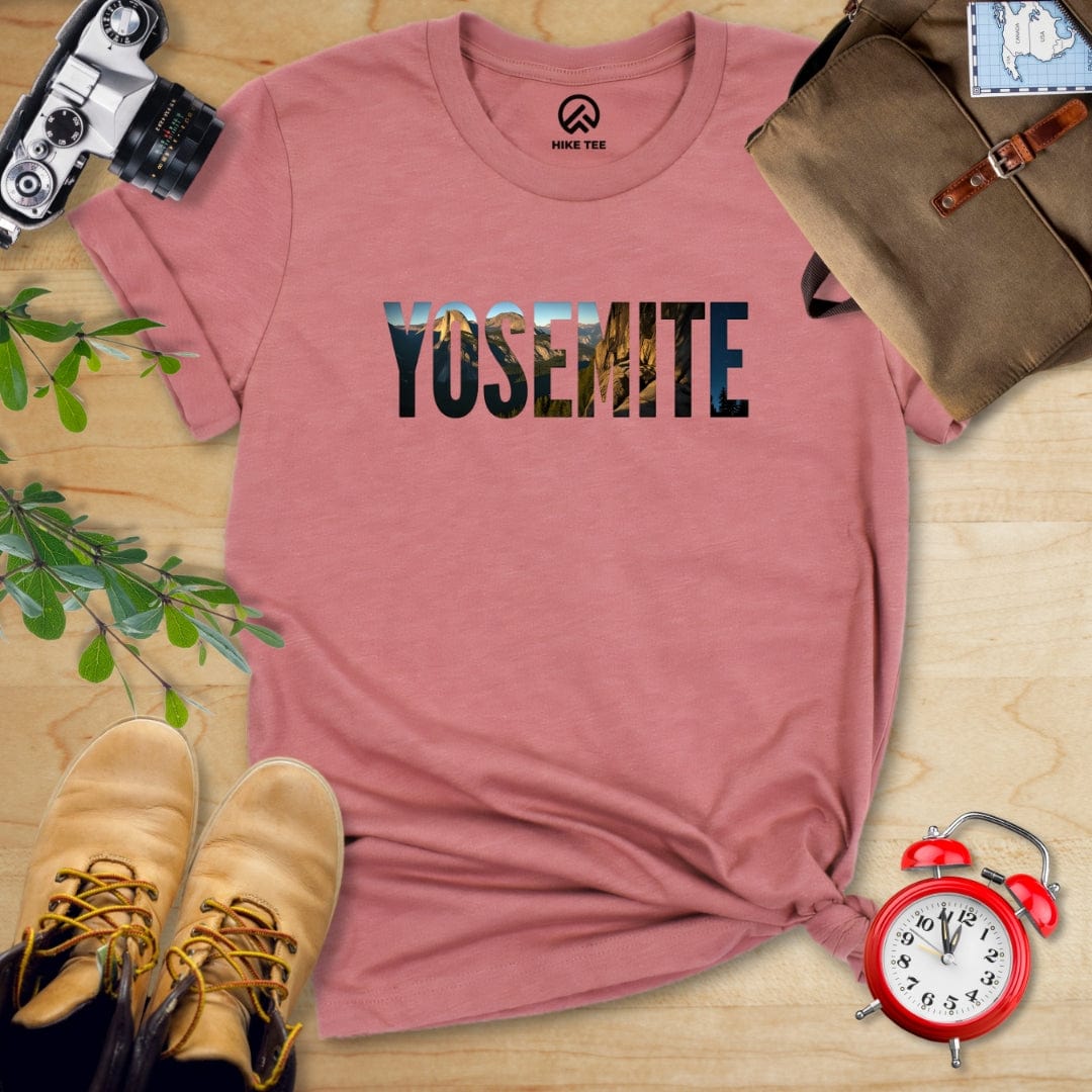 Hike Tee T-Shirt Heather Mauve / S Yosemite Mountains Shirt