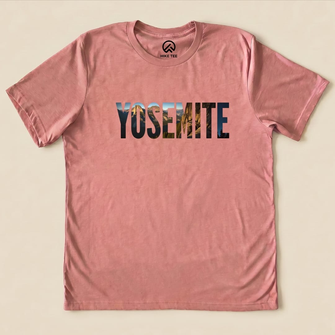 Hike Tee T-Shirt Heather Mauve / S Yosemite Mountains Shirt