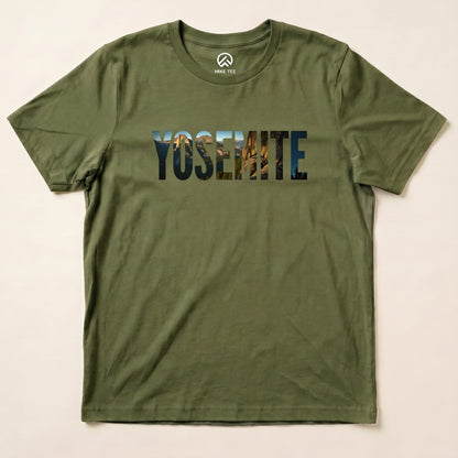 Hike Tee T-Shirt Military Green / S Yosemite Mountains Shirt