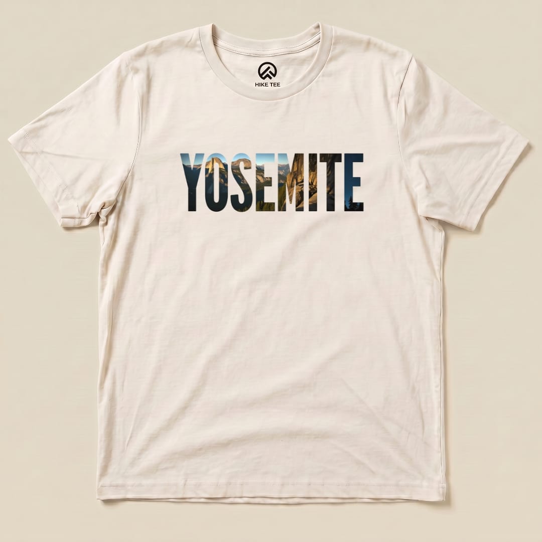 Hike Tee T-Shirt Natural / S Yosemite Mountains Shirt