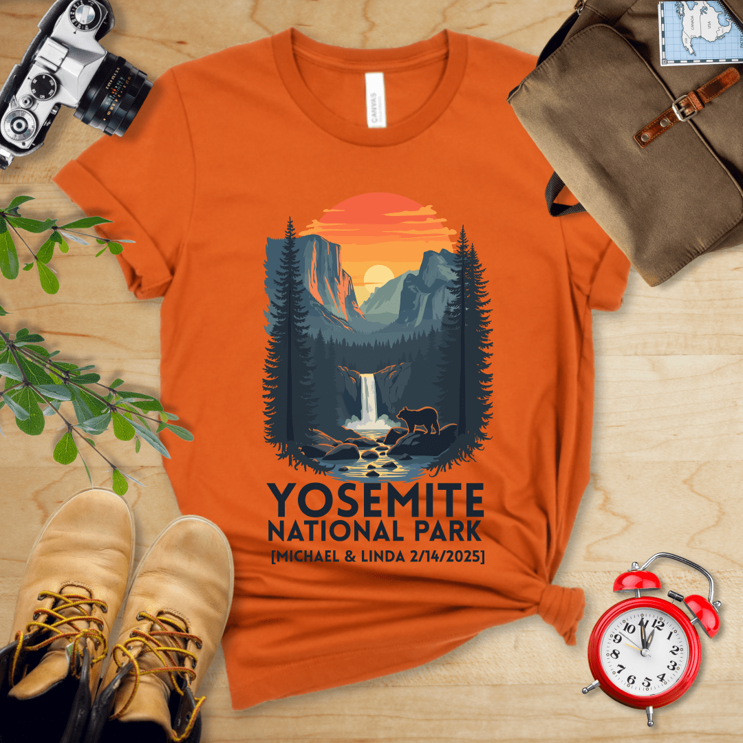 AnywherePOD T-Shirt Autumn / S Yosemite National Park Shirt + Personalization