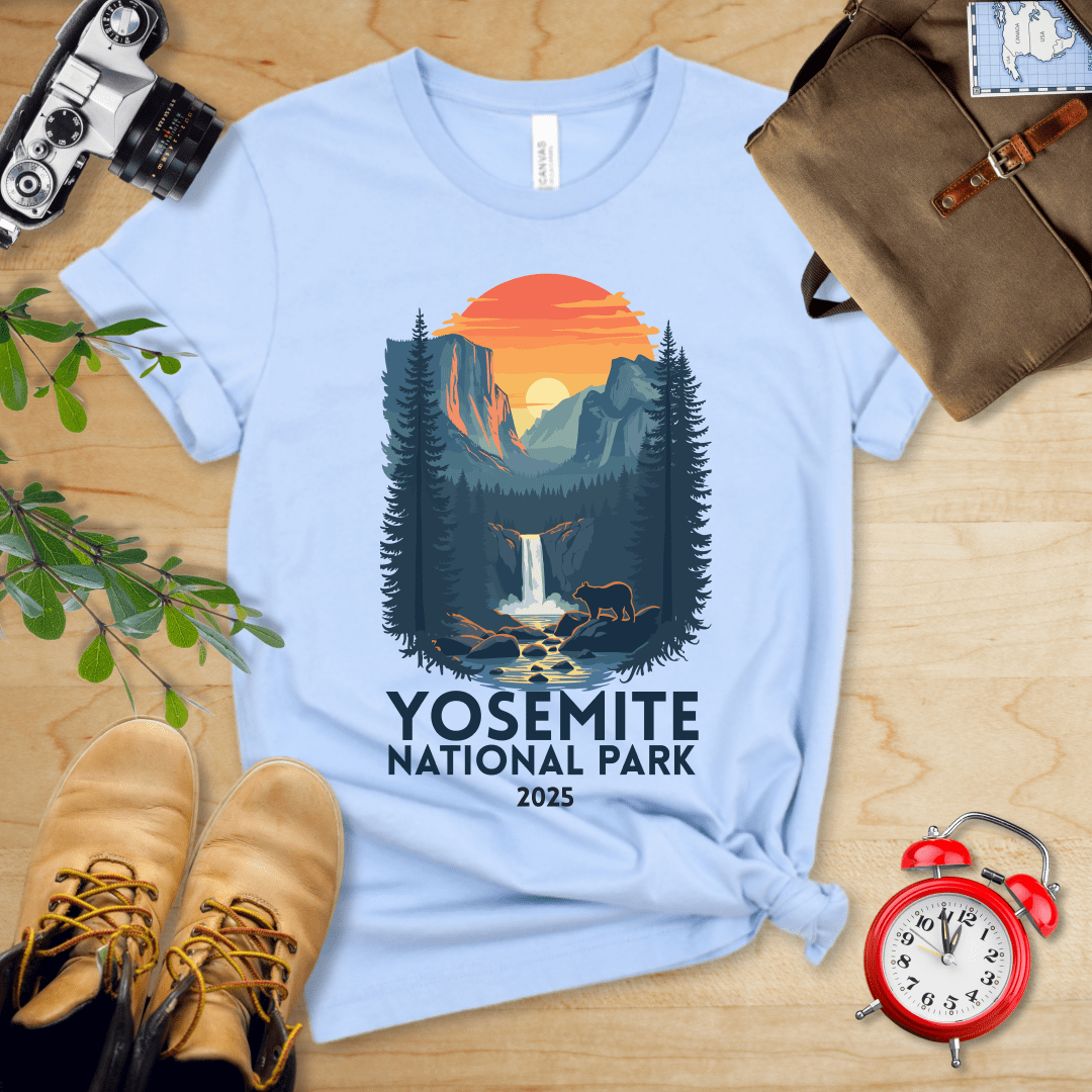 AnywherePOD T-Shirt Baby Blue / S Yosemite National Park Shirt + Personalization