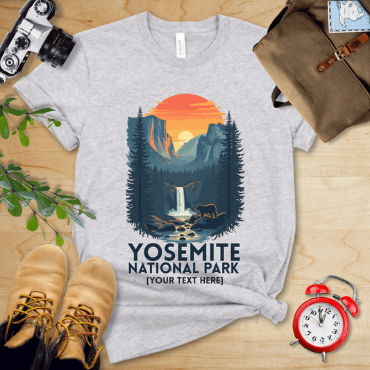 AnywherePOD T-Shirt Heather Mauve / S Yosemite National Park Shirt + Personalization