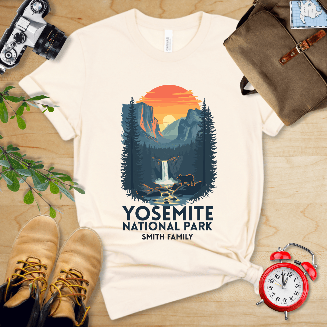 AnywherePOD T-Shirt Natural / S Yosemite National Park Shirt + Personalization