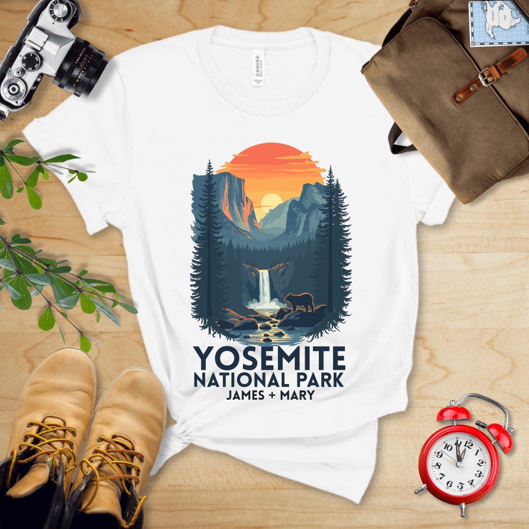 AnywherePOD T-Shirt White / S Yosemite National Park Shirt + Personalization