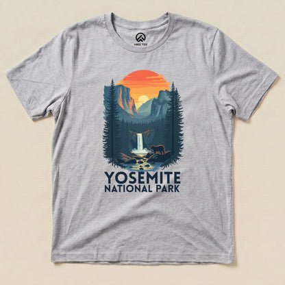 Hike Tee T-Shirt Athletic Heather / S Yosemite National Park Shirt