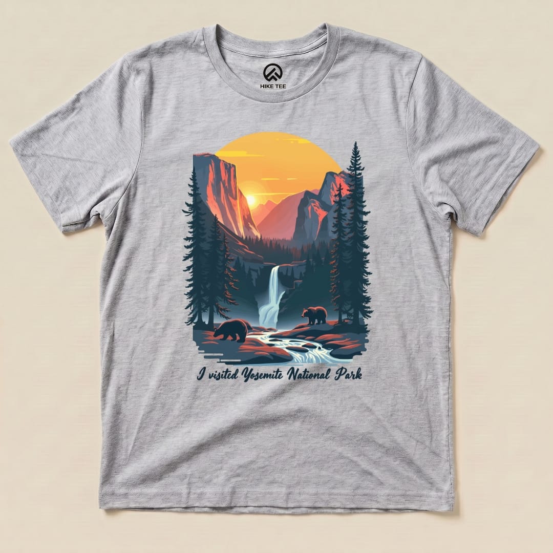 Hike Tee T-Shirt Athletic Heather / S Yosemite National Park Shirt