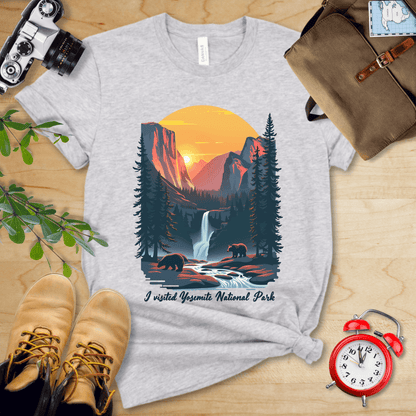 Hike Tee T-Shirt Athletic Heather / S Yosemite National Park Shirt