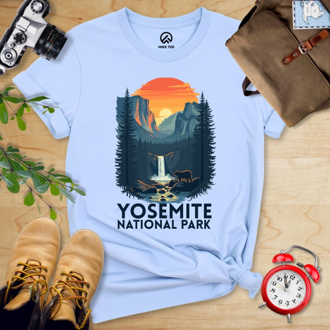 Hike Tee T-Shirt Baby Blue / S Yosemite National Park Shirt
