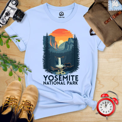 Hike Tee T-Shirt Baby Blue / S Yosemite National Park Shirt