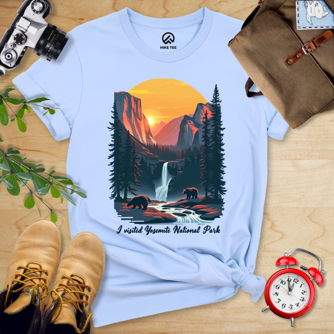 Hike Tee T-Shirt Baby Blue / S Yosemite National Park Shirt