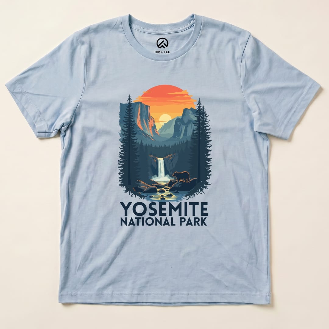 Hike Tee T-Shirt Baby Blue / S Yosemite National Park Shirt