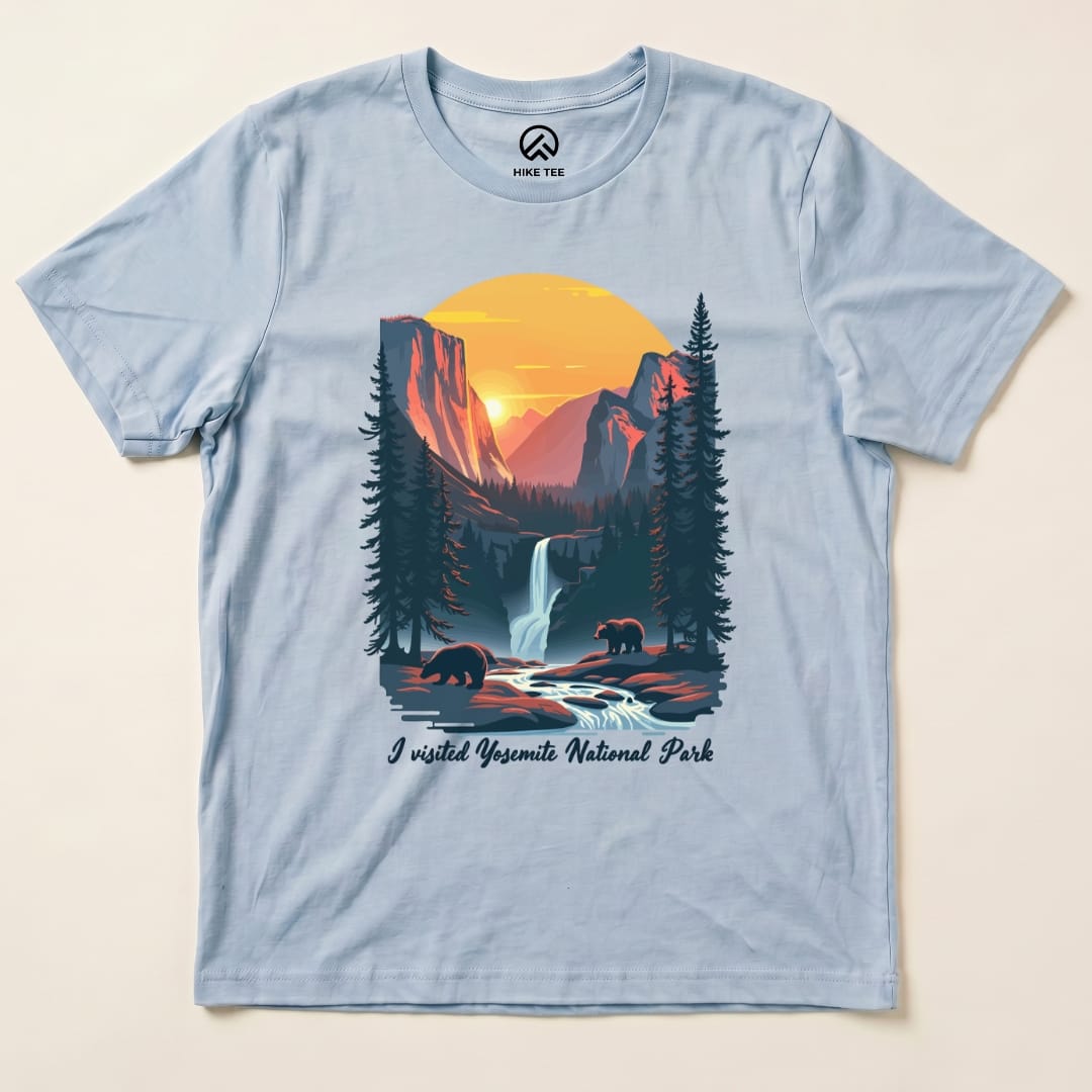Hike Tee T-Shirt Baby Blue / S Yosemite National Park Shirt