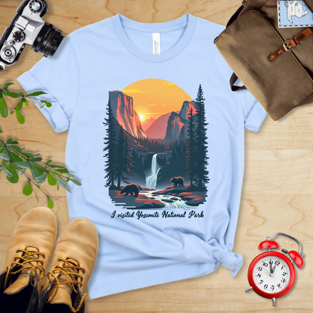 Hike Tee T-Shirt Baby Blue / S Yosemite National Park Shirt