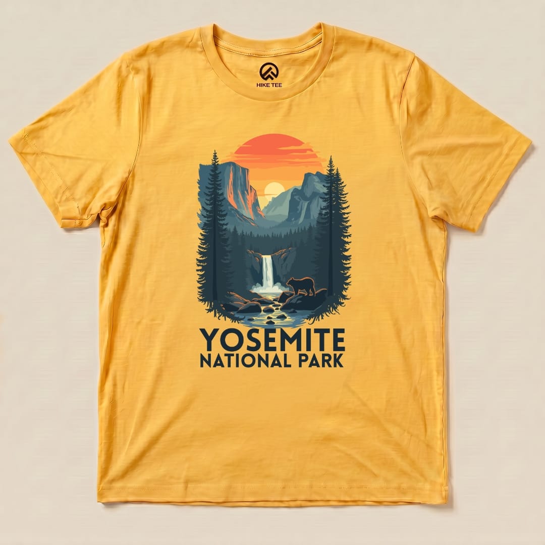 Hike Tee T-Shirt Gold / S Yosemite National Park Shirt