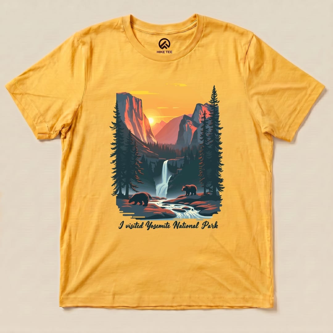 Hike Tee T-Shirt Gold / S Yosemite National Park Shirt
