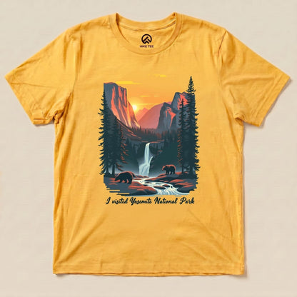 Hike Tee T-Shirt Gold / S Yosemite National Park Shirt
